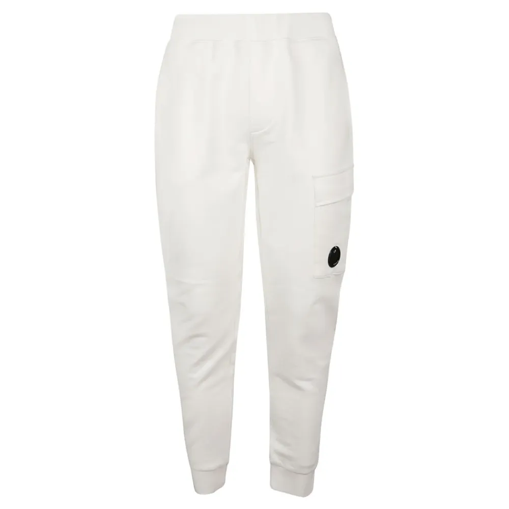 Bukser<C.P. Company Fleece Sweatpants med tilspidset ben Hvid