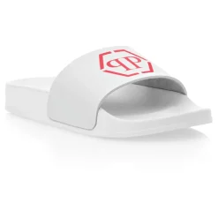 Sandaler<Philipp Plein Flip Flop Hexagon Hvid