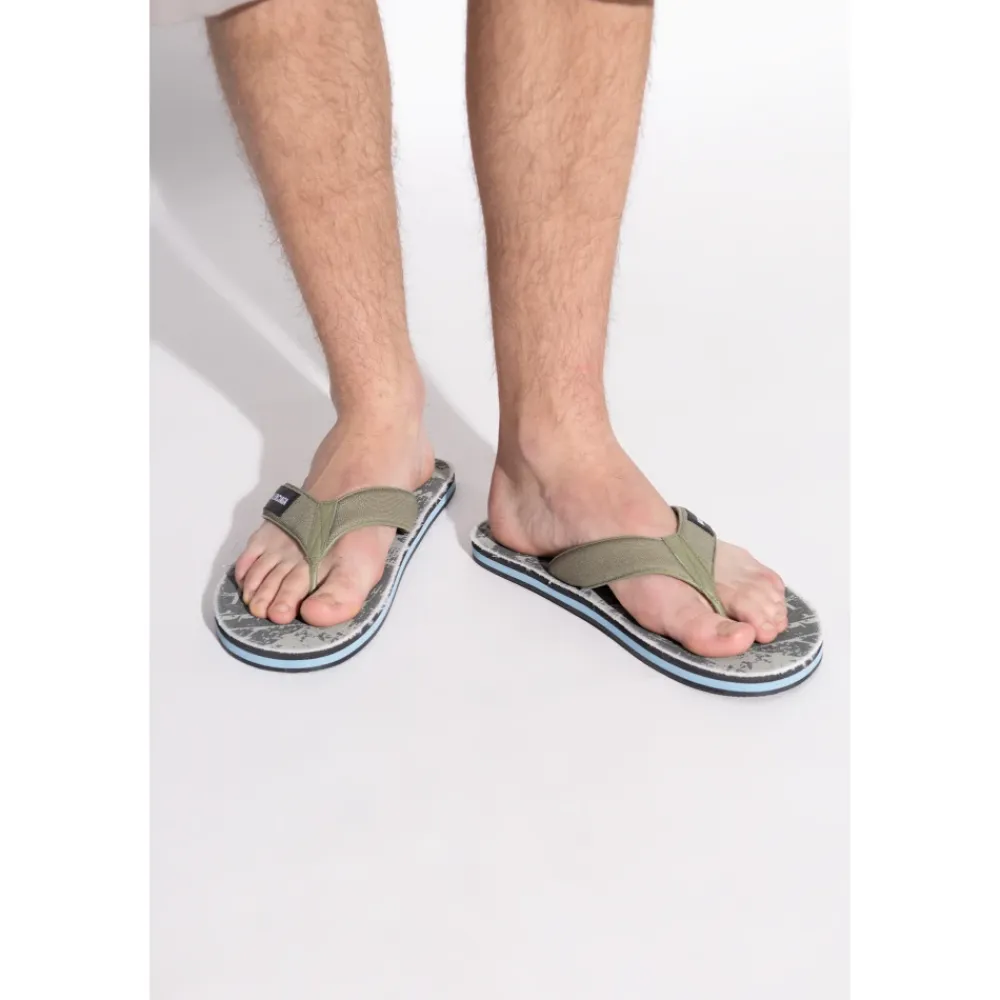 Sandaler^Balenciaga Flip-flops med logo Grøn