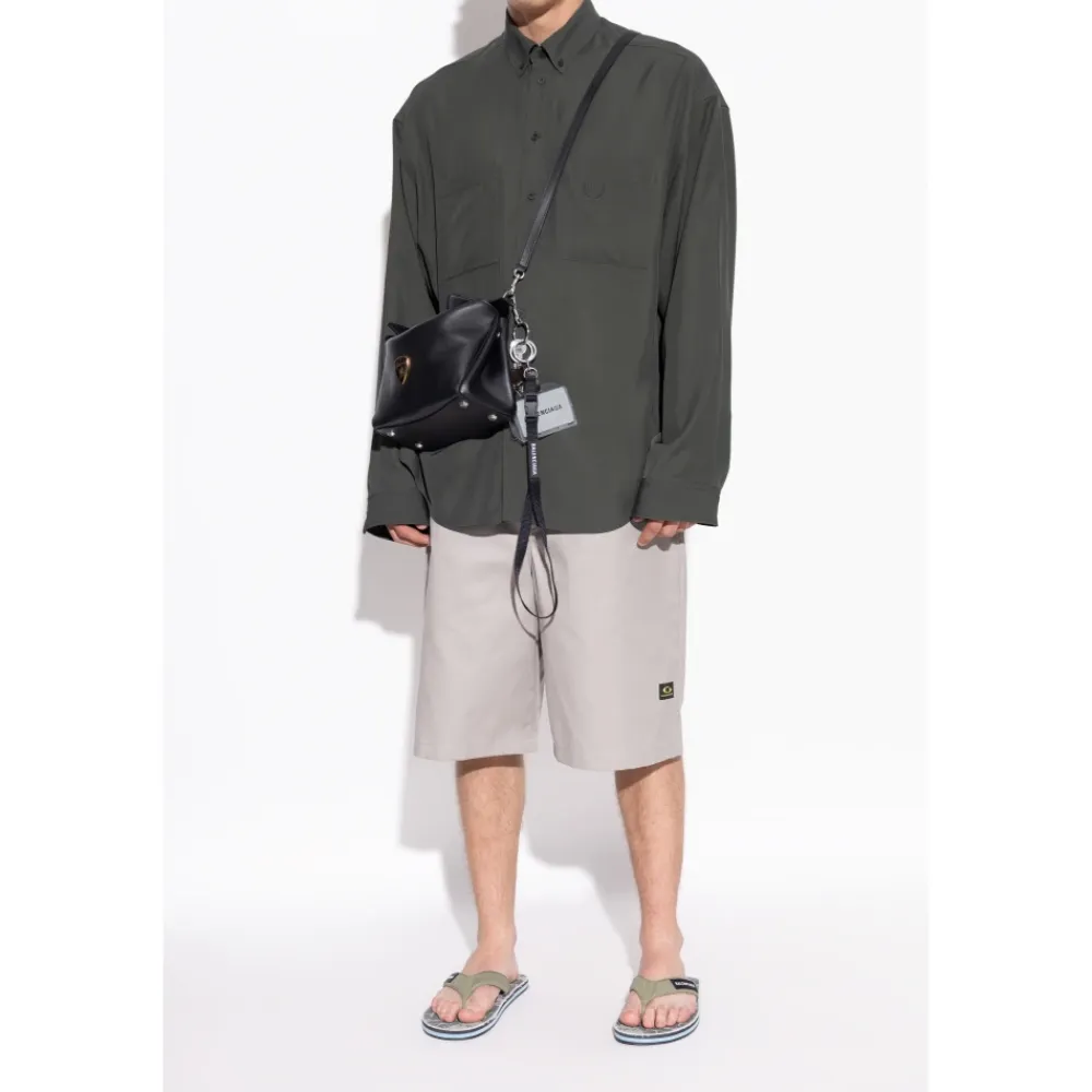 Sandaler^Balenciaga Flip-flops med logo Grøn