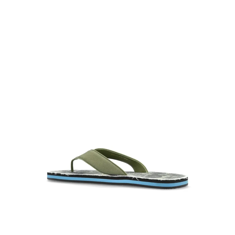 Sandaler^Balenciaga Flip-flops med logo Grøn
