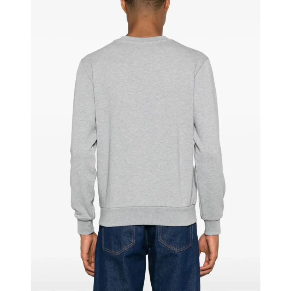 Sweatshirts^A.P.C. Flocked Logo Sweatshirt Grå