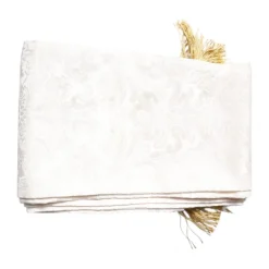 Halstørklæder Og Tørklæder<Dolce & Gabbana Floral Jacquard Fringes Tørklæde Hvid