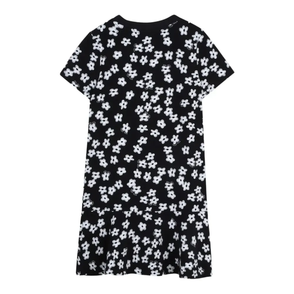 Kjoler & Nederdele<Marc Jacobs Floral Print Rundhalset Kjole Sort