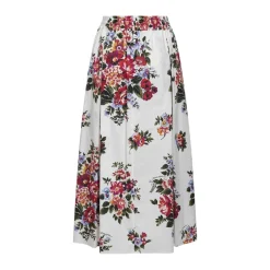 Nederdele<Dolce & Gabbana Flower Bouquet Print Poplin Lang Nederdel Multifarvet