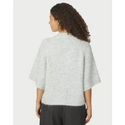 Striktrøjer & Sweatere<Neo Noir Fluffy Knit Cardigan Grå