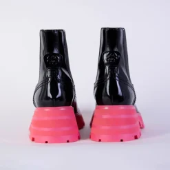 Chelsea Boots^Alexander McQueen Fluo Pink Sole Chelsea Støvler Sort