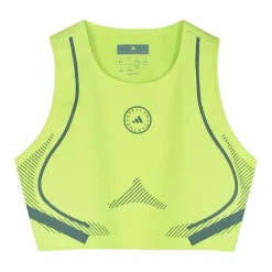 T-Shirts & Toppe<Adidas by Stella McCartney Fluorescerende gul løb Crop Top Grøn