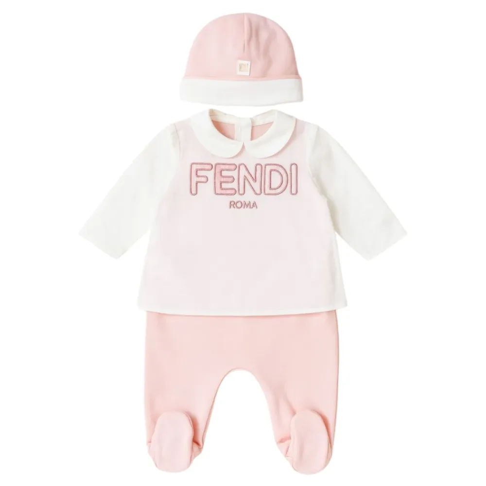 Bodystocking & Sæt^Fendi Footie Set Pink