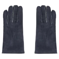 Handsker^Moorer Foret Læderhandsker med Shearling Blå