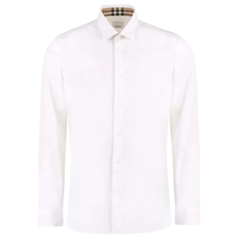 Skjorter<Burberry Formal Bomuldsskjorte Hvid