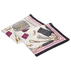 Halstørklæder Og Tørklæder^PINKO Foulard i twill med taske- og logoprint Multifarvet