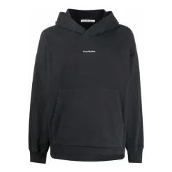 Trøjer^Acne Studios Franklin Stamp Logo Oversize Hoodie Sort