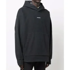 Trøjer^Acne Studios Franklin Stamp Logo Oversize Hoodie Sort