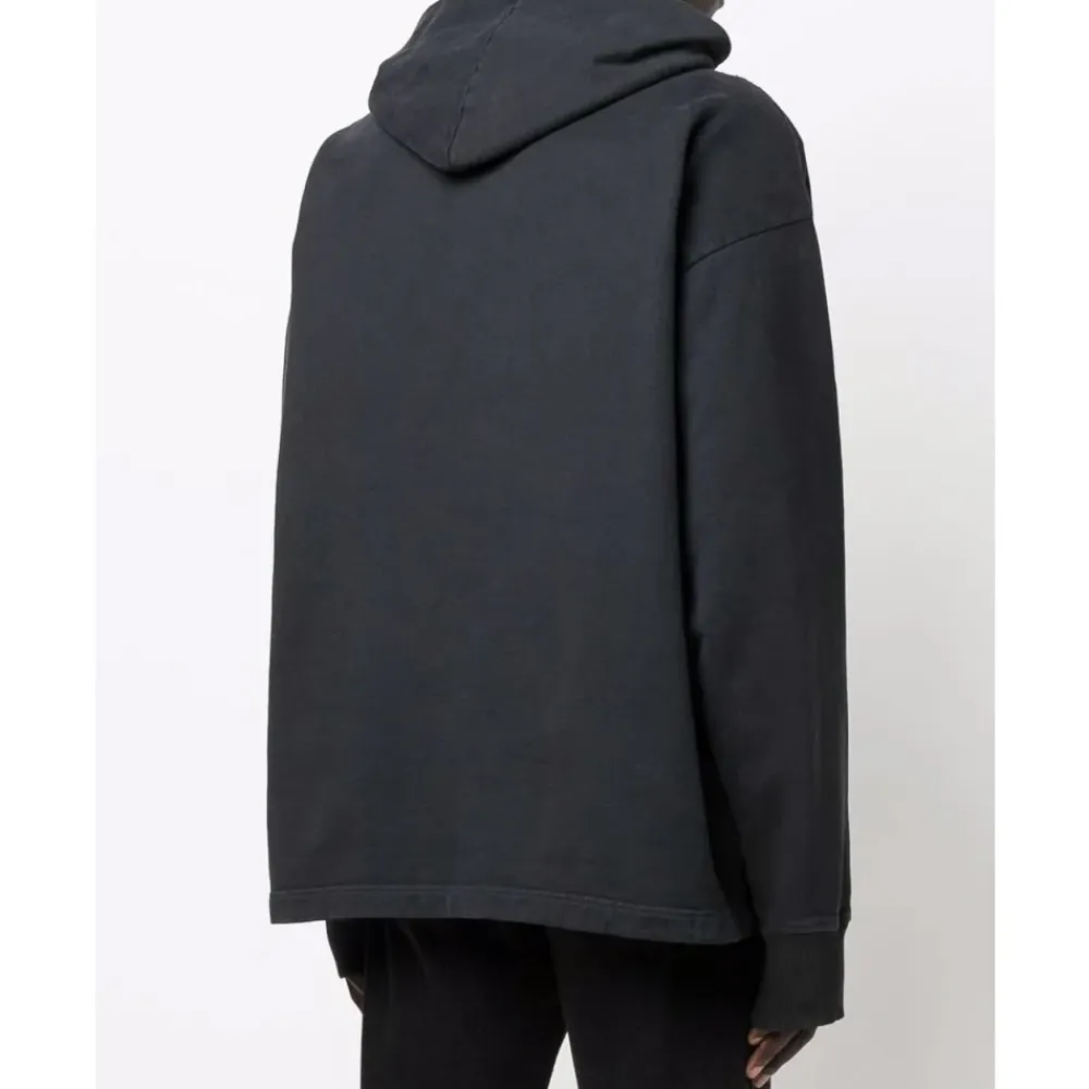 Trøjer^Acne Studios Franklin Stamp Logo Oversize Hoodie Sort