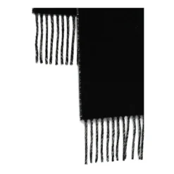 Tørklæder<Jacquemus Fringe Logo Scarf Sort