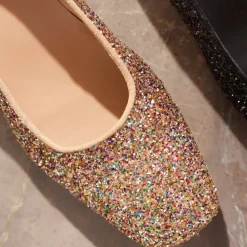 Ballerina Sko^Angulus Funklende Glitter Ballerina - Multi Glitter / Sand Multifarvet