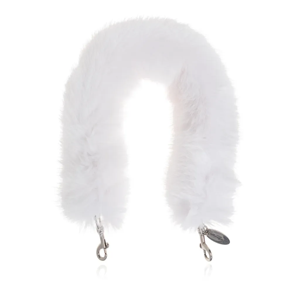 Tilbehør Til Tasker<Balenciaga Fur taskerem Hvid