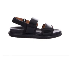 Sandaler<Marni Fussbett Dobbel-Rem Sandal Sort
