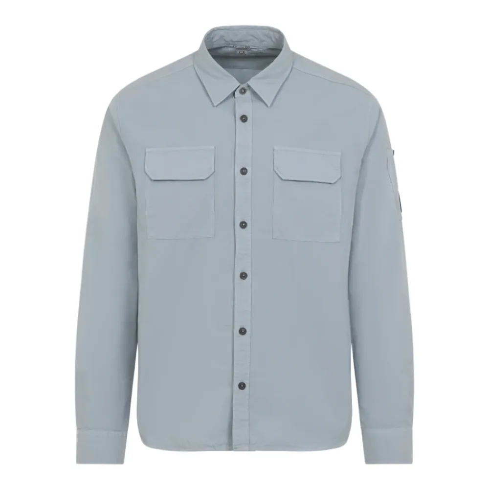 Skjorter^C.P. Company Gabardine LS Lens Shirt Blå