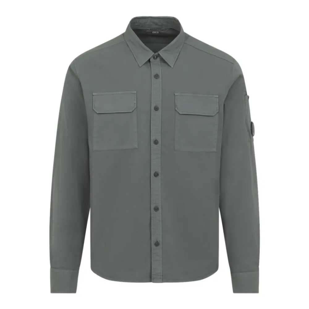 Skjorter^C.P. Company Gabardine LS Lens Shirt Grøn