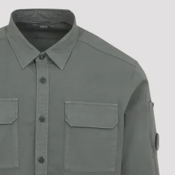 Skjorter^C.P. Company Gabardine LS Lens Shirt Grøn