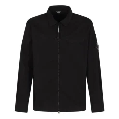 Jakker^C.P. Company Gabardine Zipped Overshirt Sort