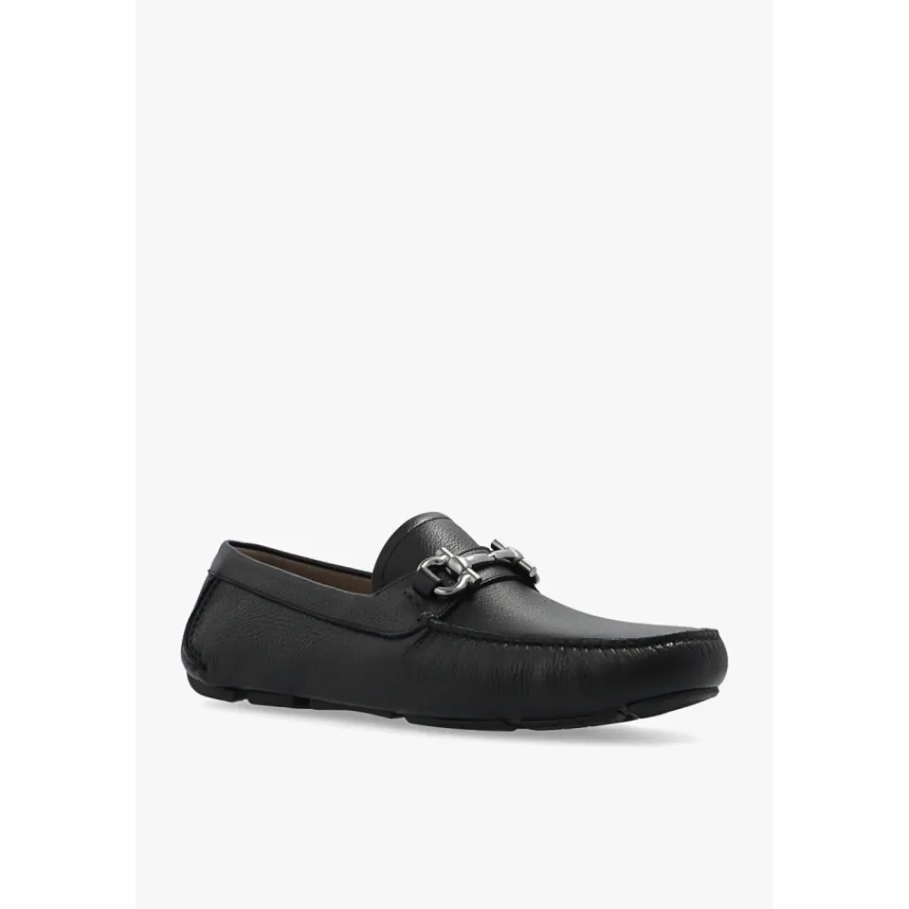 Loafers<Ferragamo Gancini Appliqué Moccasiner Sort