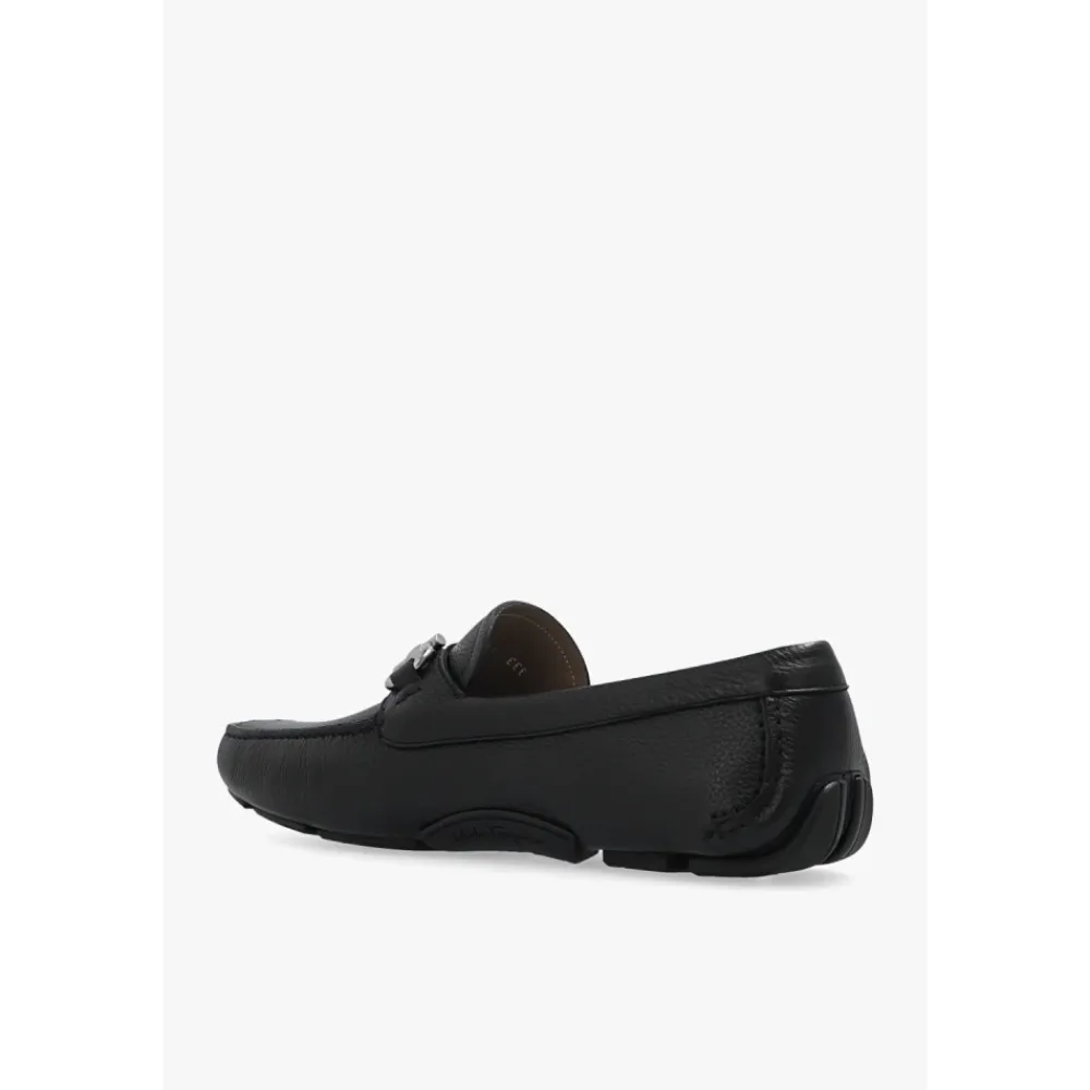 Loafers<Ferragamo Gancini Appliqué Moccasiner Sort