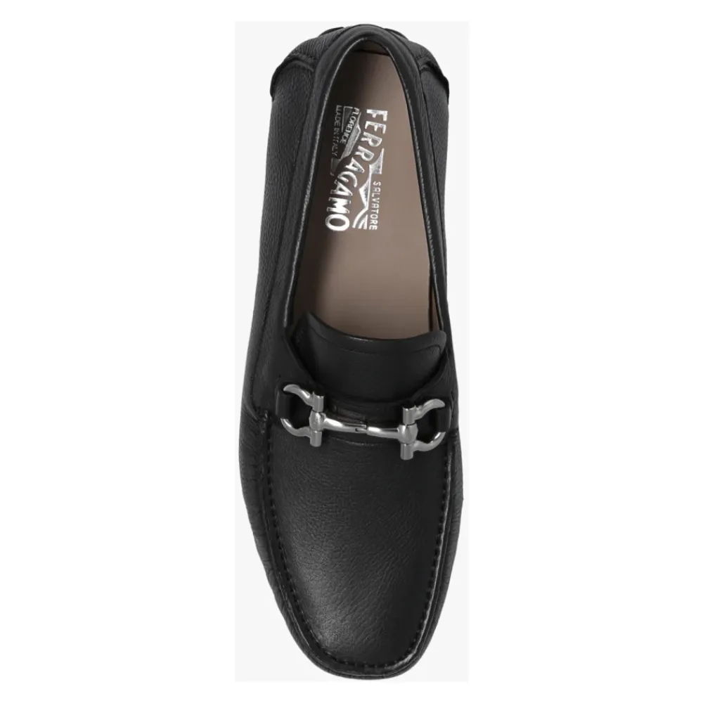 Loafers<Ferragamo Gancini Appliqué Moccasiner Sort