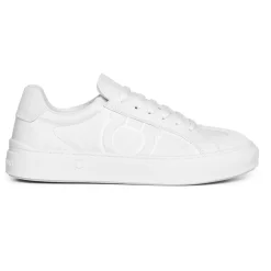 Sneakers^Ferragamo Gancini Læder Sneakers Hvid