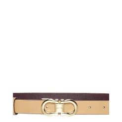 Bælter<Ferragamo Gancini Reversibelt Bælte Beige