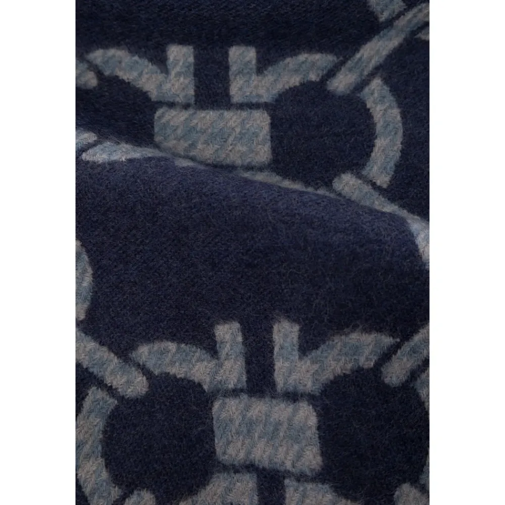 Halstørklæder Og Tørklæder<Ferragamo Gancini-logo uldtørklæde Blå