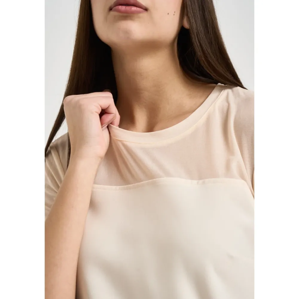 Kjoler<Patrizia Pepe Gathered Split Dress Hvid