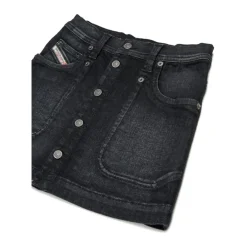 Kjoler & Nederdele<Diesel Gealbus Denim Mini Skirt Sort