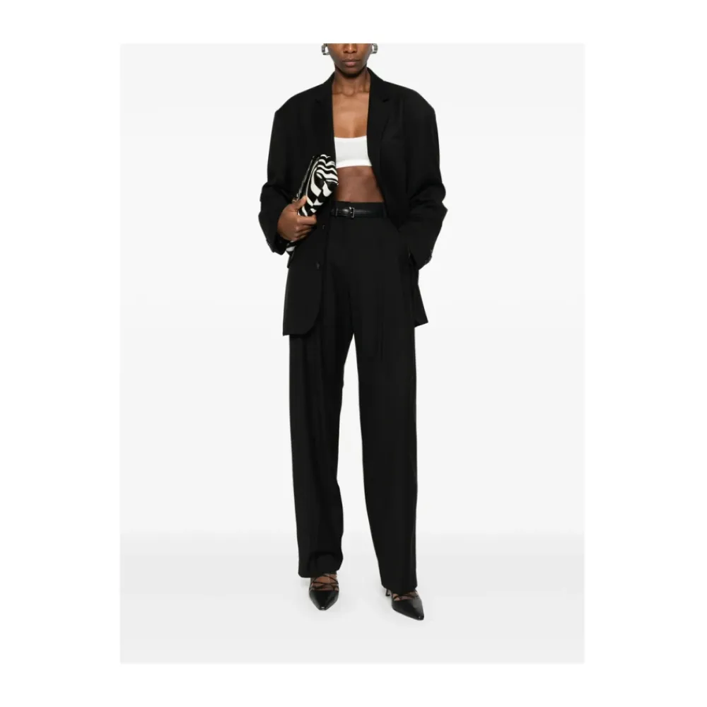Jakker^The Frankie Shop Gelso Oversized Blazer Sort