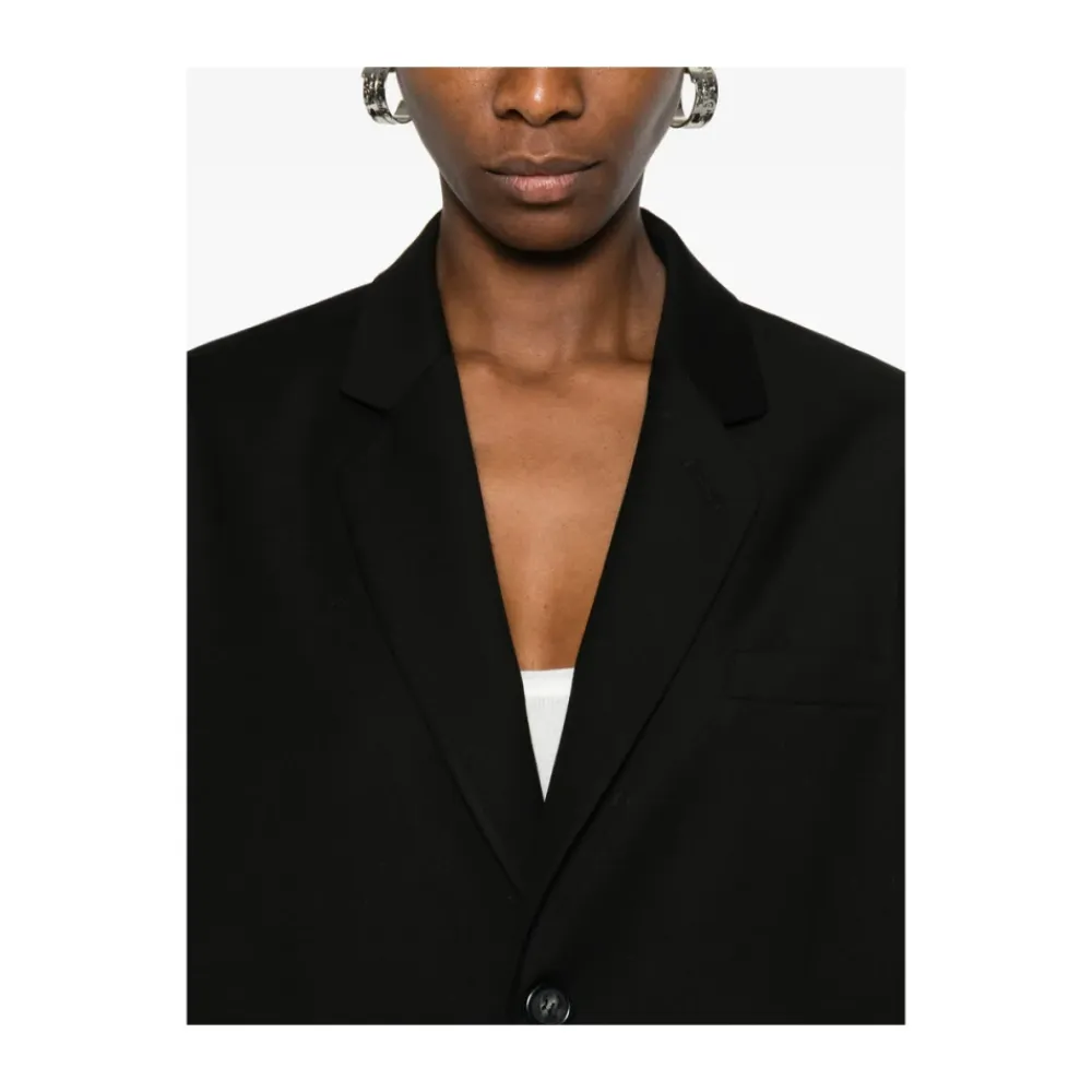 Jakker^The Frankie Shop Gelso Oversized Blazer Sort