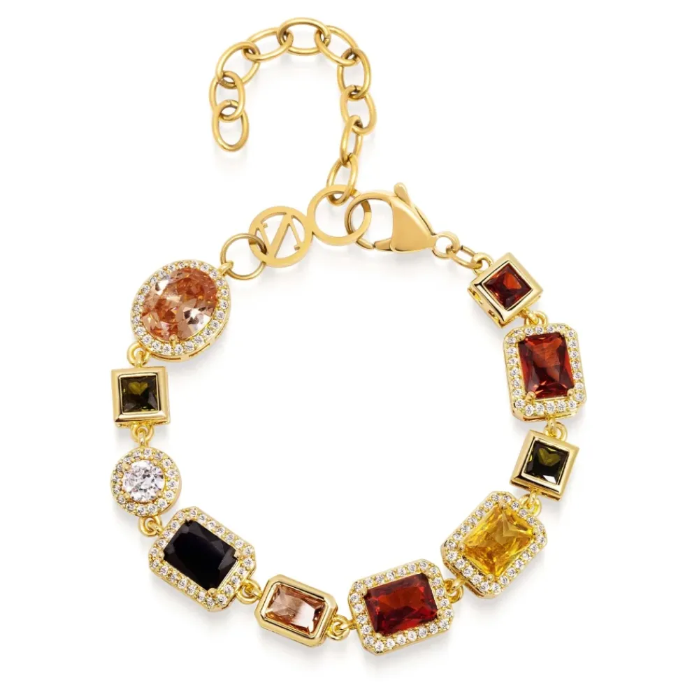 Smykker<Nialaya Gem Bracelet in Gold Gul