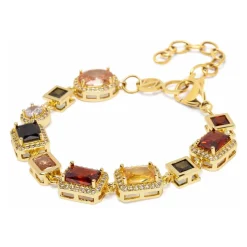 Smykker<Nialaya Gem Bracelet in Gold Gul