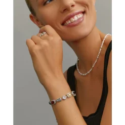 Smykker^Nialaya Gem Bracelet in Silver Grå