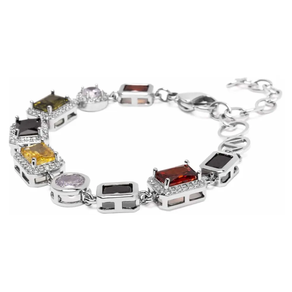 Smykker^Nialaya Gem Bracelet in Silver Grå