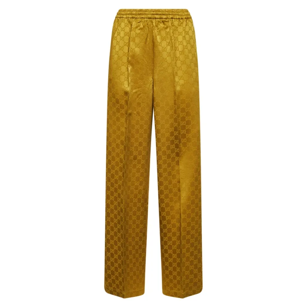 Bukser^Gucci GG Acetate Jacquard Trousers Gul