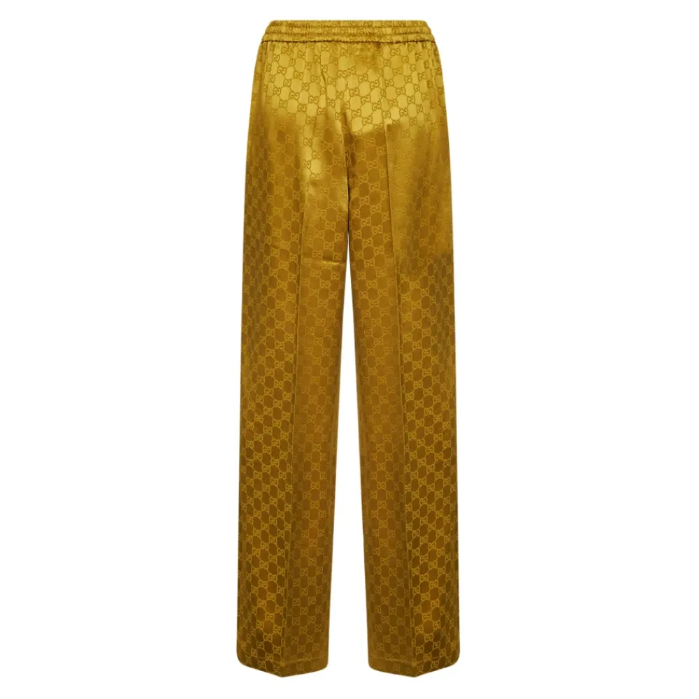 Bukser^Gucci GG Acetate Jacquard Trousers Gul