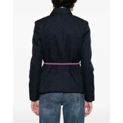 Jakker<Gucci GG Cotton Gabardine Zip Jacket Blå
