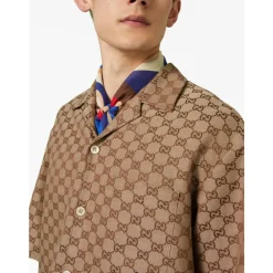 Skjorter^Gucci GG Linen Shirt Brun
