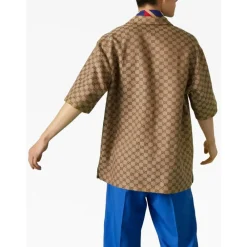 Skjorter^Gucci GG Linen Shirt Brun