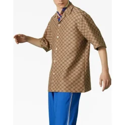 Skjorter^Gucci GG Linen Shirt Brun