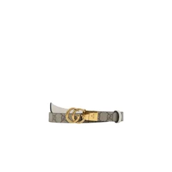 Bælter<Gucci GG Logo Læderbælte Beige