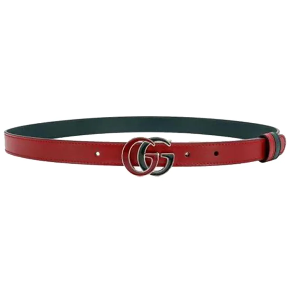 Bælter<Gucci GG Marmont Reversible Læderbælte Rød