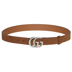 Bælter<Gucci GG Marmont Thin Belt Brun
